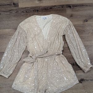 Fashion Nova Cream Satin Top